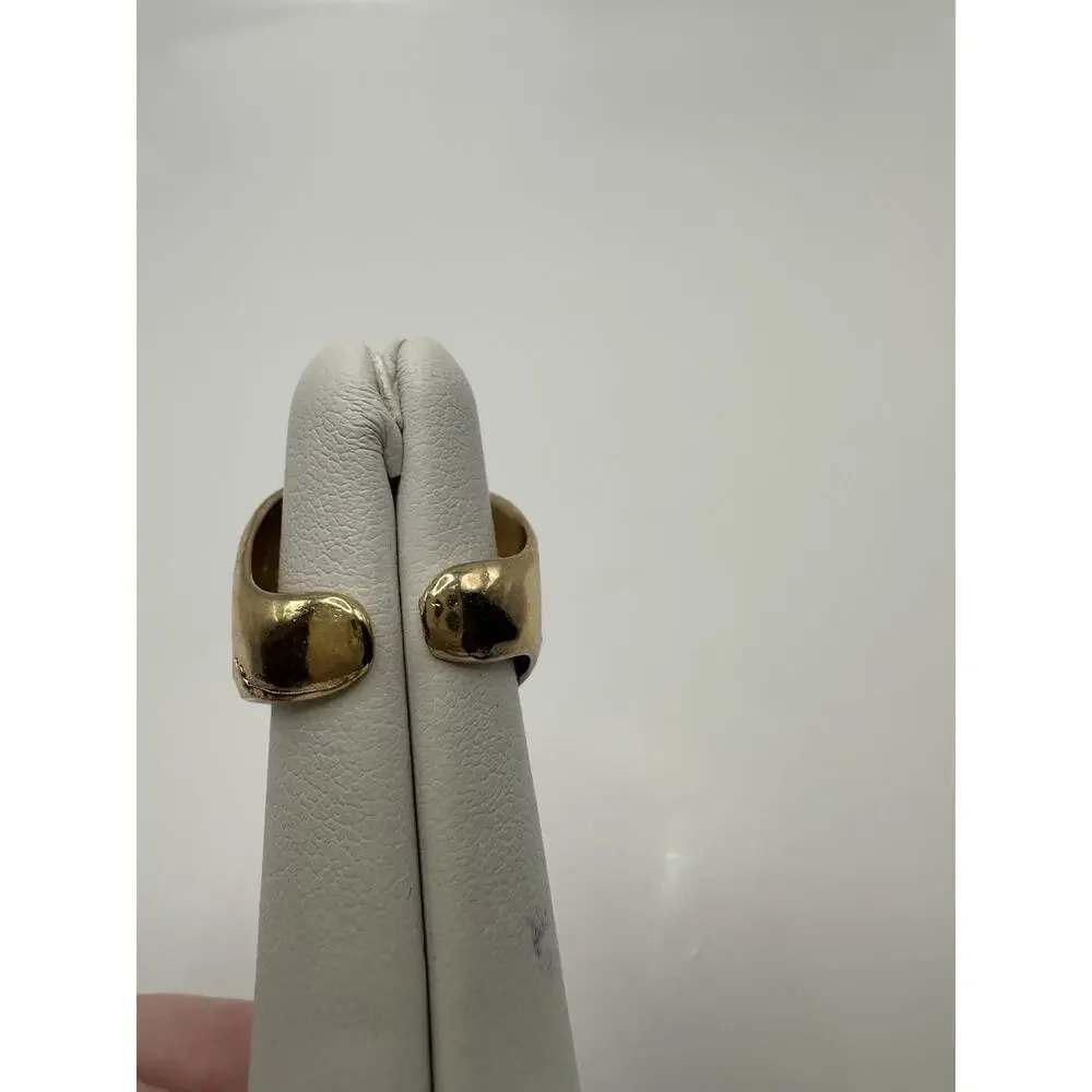 Gold Tone Swirl Band Men’s Pinky Ring Size 3.75